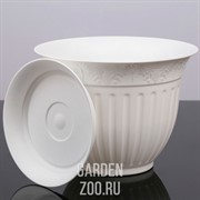 Кашпо Виноград d26 4л белый - фото 41956