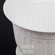 Кашпо Виноград d26 4л белый - фото 41957