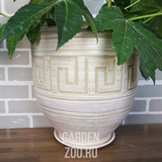 Горшок МЕАНДР коба оливка 35см - фото 41981