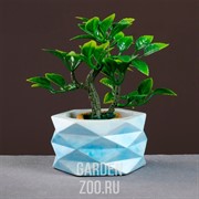 Кашпо РОМБЫ 0,15л голубой - фото 42009