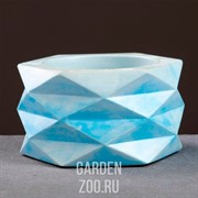 Кашпо РОМБЫ 0,15л голубой - фото 42010