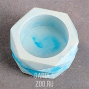 Кашпо РОМБЫ 0,15л голубой - фото 42011