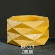 Кашпо РОМБЫ 0,15л желтый - фото 42014