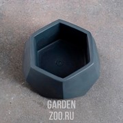 Кашпо ТЕХНО 0,22л антрацит - фото 42019