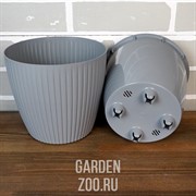 Горшок ЭВИ 3л с дренажной системой серый - фото 42059