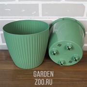 Горшок ЭВИ 3л с дренажной системой зеленый - фото 42066