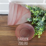 Горшок № 2 алебастр коричневый матовый d13 - фото 42080