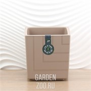 Горшок Квадро 3,3л фраппе с вкладкой - фото 42205