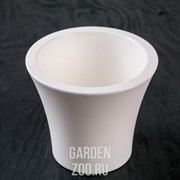 Горшок Сити 2,3л 17,5х15 белый-белый с вкладышем - фото 42207