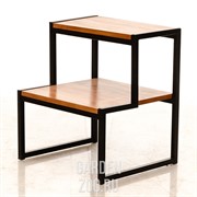 Подставка ступенька лофт металл и дерево 66-801 - фото 42238