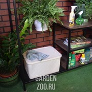 Прихожая кованая с деревянными полками в стиле Лофт 66-705 - фото 42244