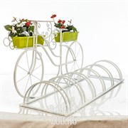 Парковка для велосипедов металлическая с подставкой под цветы 71-211 - фото 42257
