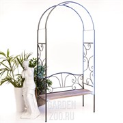Арка садовая металлическая со скамьёй 860-64R - фото 42276
