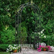 Арка садовая черная с двумя дверцами 863-53R - фото 42294