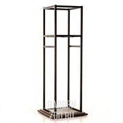 Дровница Лофт с полкой металл и дерево с полкой 66-904 - фото 42320