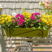 Подставка для балконных ящиков на перила длина 62см металл 51-053 - фото 42326