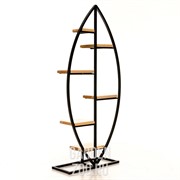 Этажерка Рыбка в стиле Лофт с шестью полками металл и дерево 66-709 - фото 42352