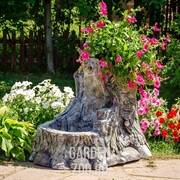 Умывальник садовый Пень с кашпо U08970 - фото 42360
