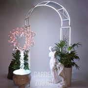 Арка белая кованая полукруглая 860-67R - фото 42381