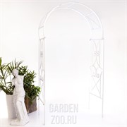 Арка белая кованая полукруглая 860-67R - фото 42382