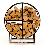 Дровница металл для дачи и дома Лофт Круг 66-912 - фото 42394