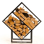 Дровница металл для дачи и дома Лофт Ромб 66-914 - фото 42398