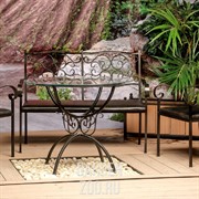 Диван кованый черный с мягким сиденьем 941-13 - фото 42615