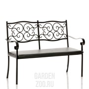 Диван кованый черный с мягким сиденьем 941-13 - фото 42616