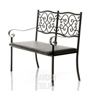 Диван кованый черный с мягким сиденьем 941-13 - фото 42617