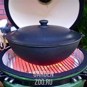 Казан узбекский чугунный ВОК с алюминиевой крышкой 8л - фото 42658