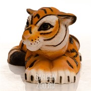Фигура Тигренок лежит стеклопластик U08924 - фото 42725
