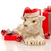 Фигура Тигренок лежит стеклопластик U08924 - фото 42729