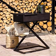 Гриль угольный металлический с полкой 861-52 - фото 42753