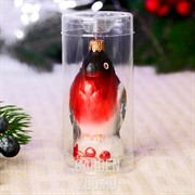 Украшение ёлочное Снегирь 10см стекло - фото 42894