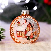 Шар Сказочная избушка 6,5см стекло - фото 42896