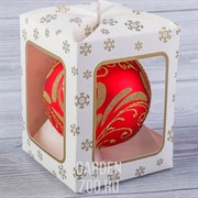 Шар Народные мотивы 8,5см стекло - фото 42905