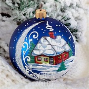 Шар Зимний вечер 8,5см стекло - фото 42907