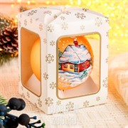 Шар Зимний вечер 8,5см стекло - фото 42908