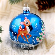 Игрушка ёлочная Шар Олешка 7,5см - фото 42914