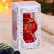 Украшение ёлочное Самовар Народные узоры 11см - фото 42955