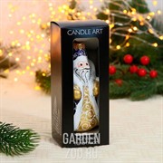 Игрушка ёлочная Дед Мороз снежинки ручная роспись 13см - фото 42974