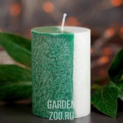 Свеча цилиндр Кристаллический узор 5*7,5см хвойный - фото 42984