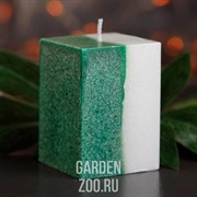 Свеча куб Кристаллический узор 5*7,5см хвойный - фото 42988