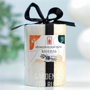 Свеча цилиндр Кристаллический узор 5*7,5см ваниль - фото 42993