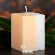 Свеча куб Кристаллический узор 5*7,5см ваниль - фото 42996