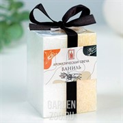 Свеча куб Кристаллический узор 5*7,5см ваниль - фото 42997