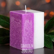 Свеча куб Кристаллический узор 5*7,5см корица - фото 43004