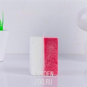 Свеча куб Кристаллический узор 5*7,5см глинтвейн - фото 43011