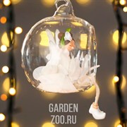 Сувенир Фея-бабочка в юбке лепестке пушок в шарике 9*8*10см - фото 43017