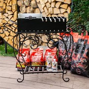 Мангал кованый на ножках с полочкой 860-90 - фото 45061